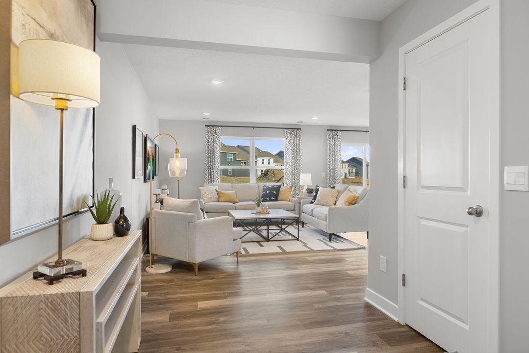 Wide entry way leading into the home! Photo is of model home. Colors and options may vary. Ask Sales Agent for details.