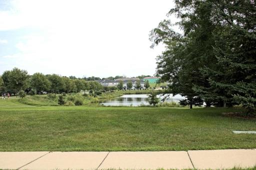 Just steps from your front door, starts the walking path around the pond