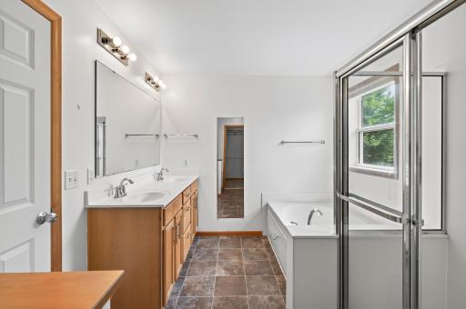 Double Vanity and Jetted Tub & separagte Shower in Primary Bath