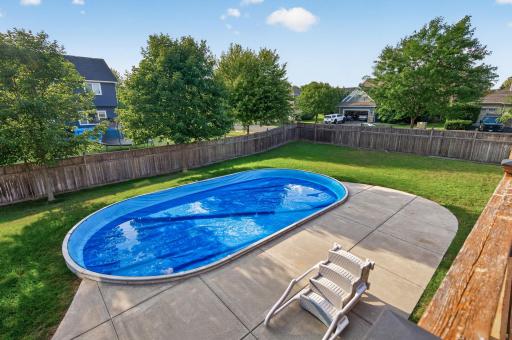 Pool Winterized and covered