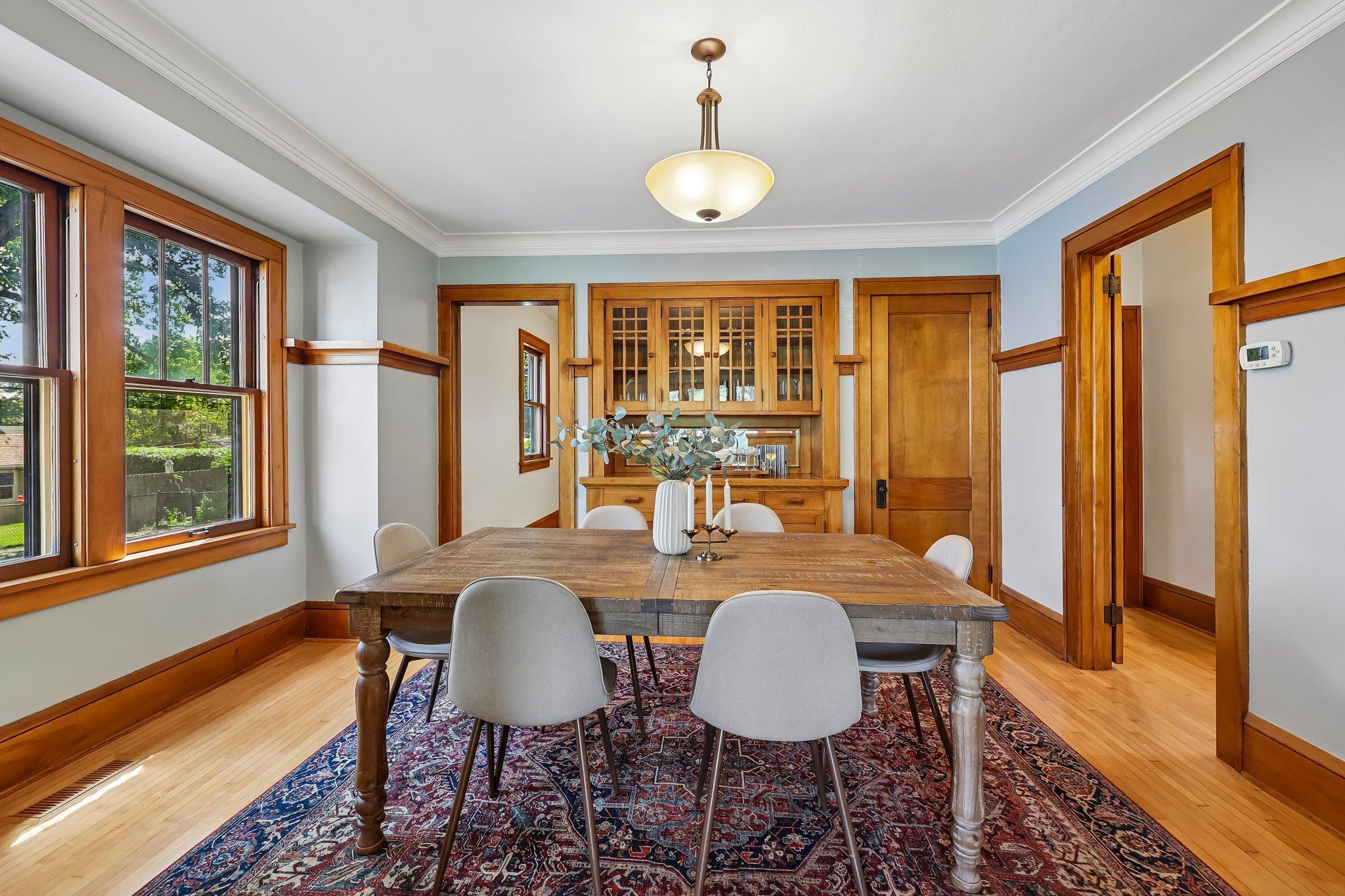 Spacious dining room