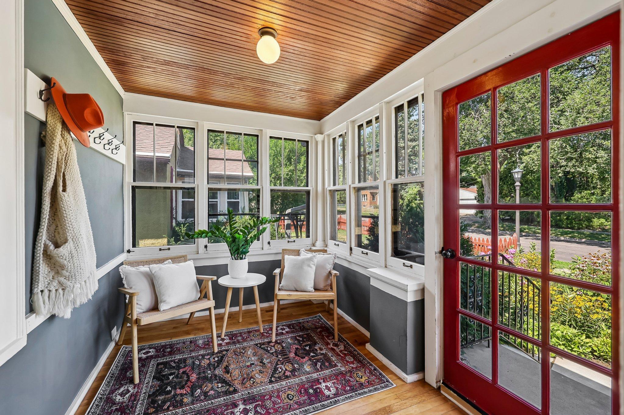 Inviting front porch
