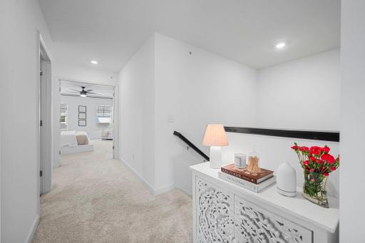 Head upstairs to a bright and beautifully maintained upper level, where the nearly new feel continues throughout