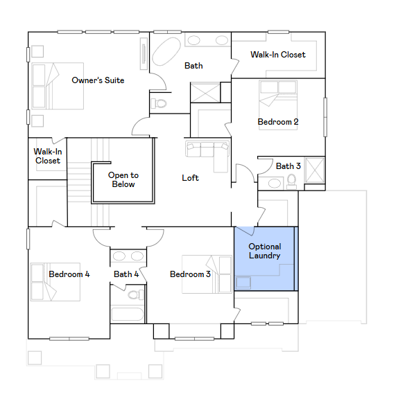 Washburn upper level floorplan