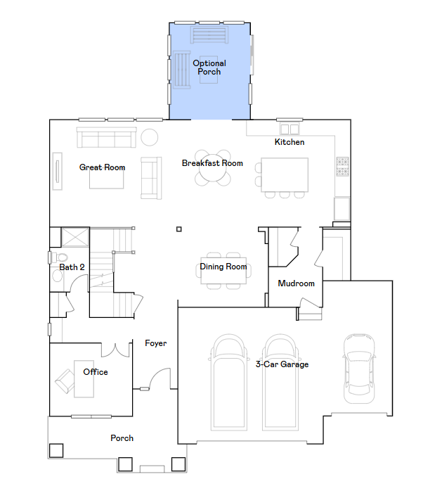 Washburn main level floorplan