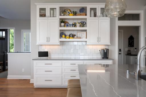 More drawers, cabinet space, and counter space for the chef.