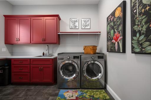 Bright and cheerful 10x12 laundry room.
