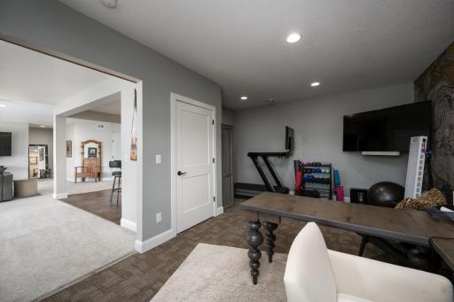 Steps from the family room.