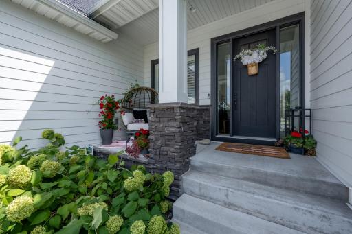 Inviting front porch.
