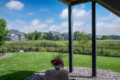 View from covered patio.