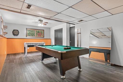 Downstairs, the fun can have a space all its own.