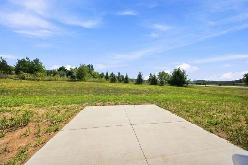 Spacious Patio overlooking the beautiful rolling acreage