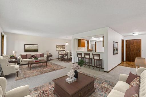5601 Dewey Hill Road - Oversized living room (virtual staged)