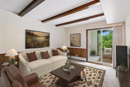 5601 Dewey Hill Road - Cozy den with wainscoting and porch access (virtually staged)