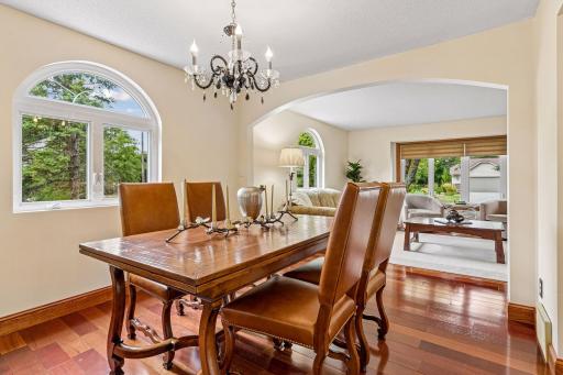 Formal dining room has access to formal living room as well as walkthrough to kitchen