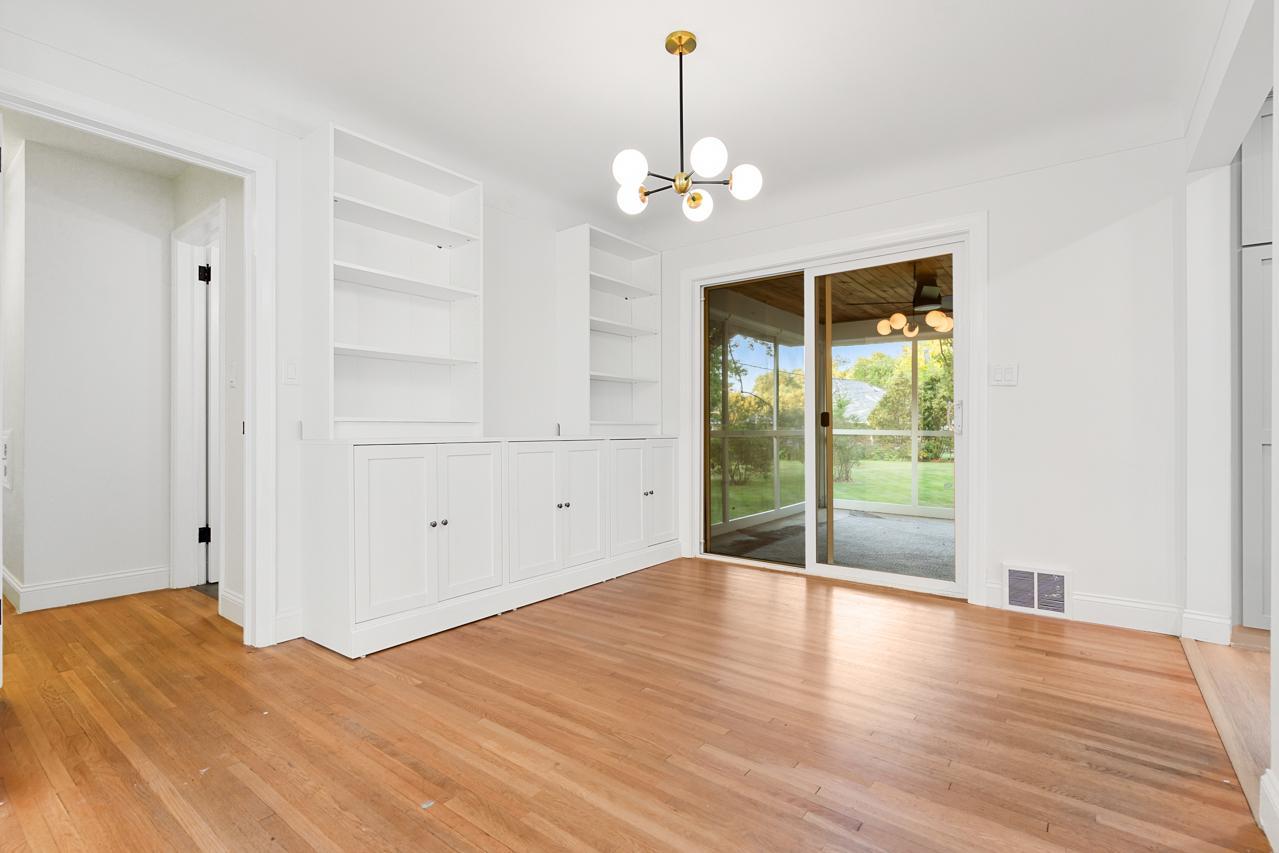 Dining room with custom built-ins