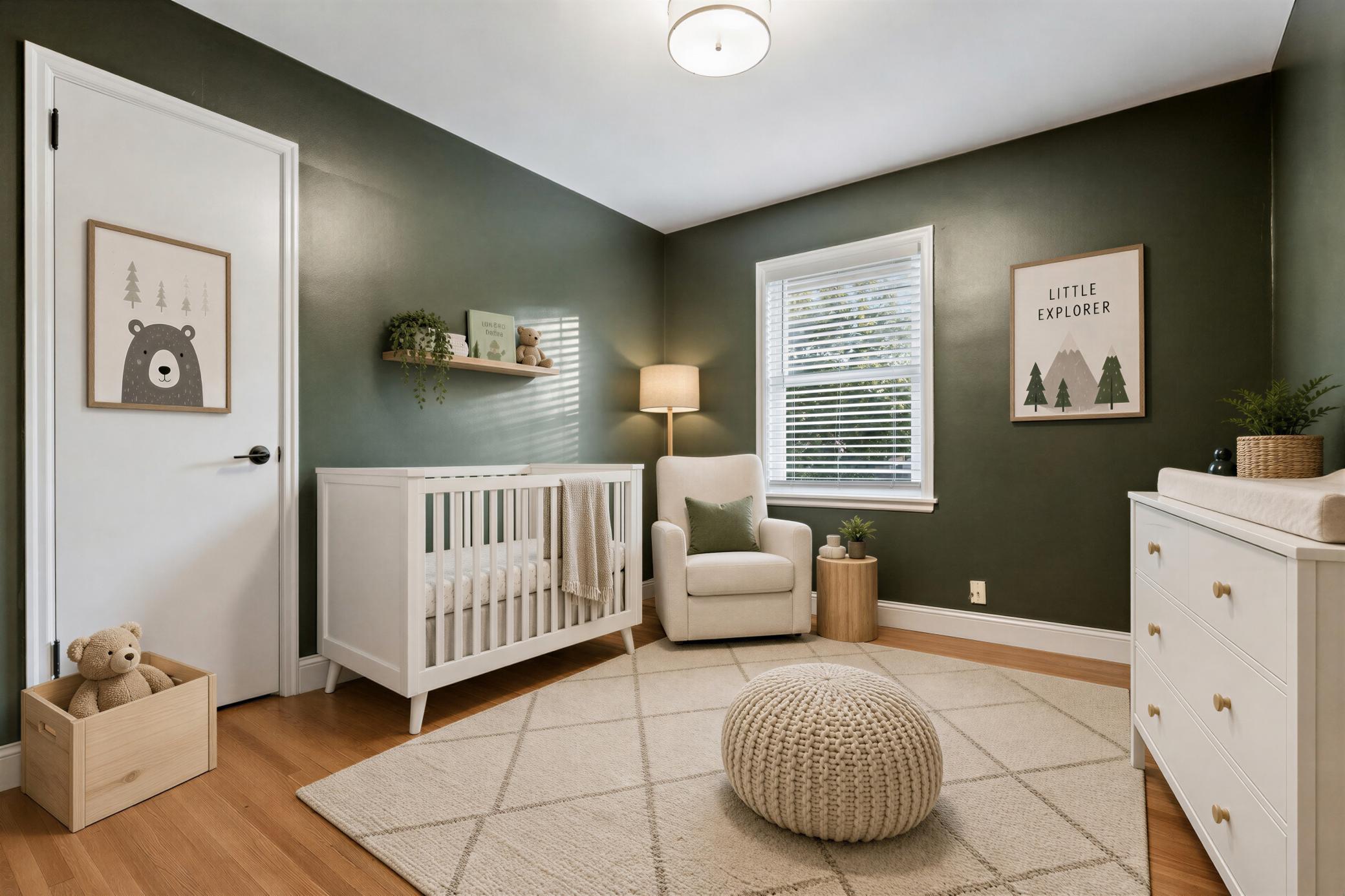 Virtually staged third bedroom