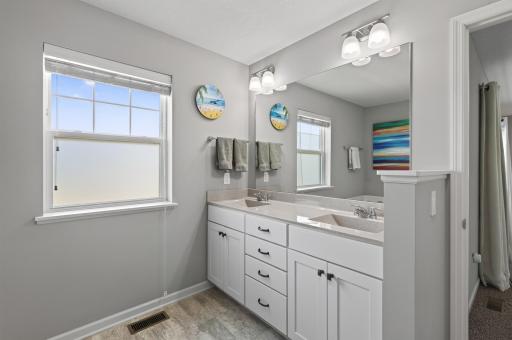 Private ensuite with double vanity