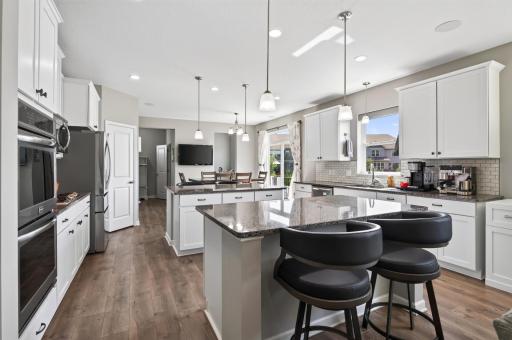 Impressive kitchen with double islands