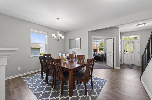 Bright and welcoming dining room