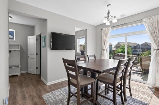 Additional dining space just off the kitchen