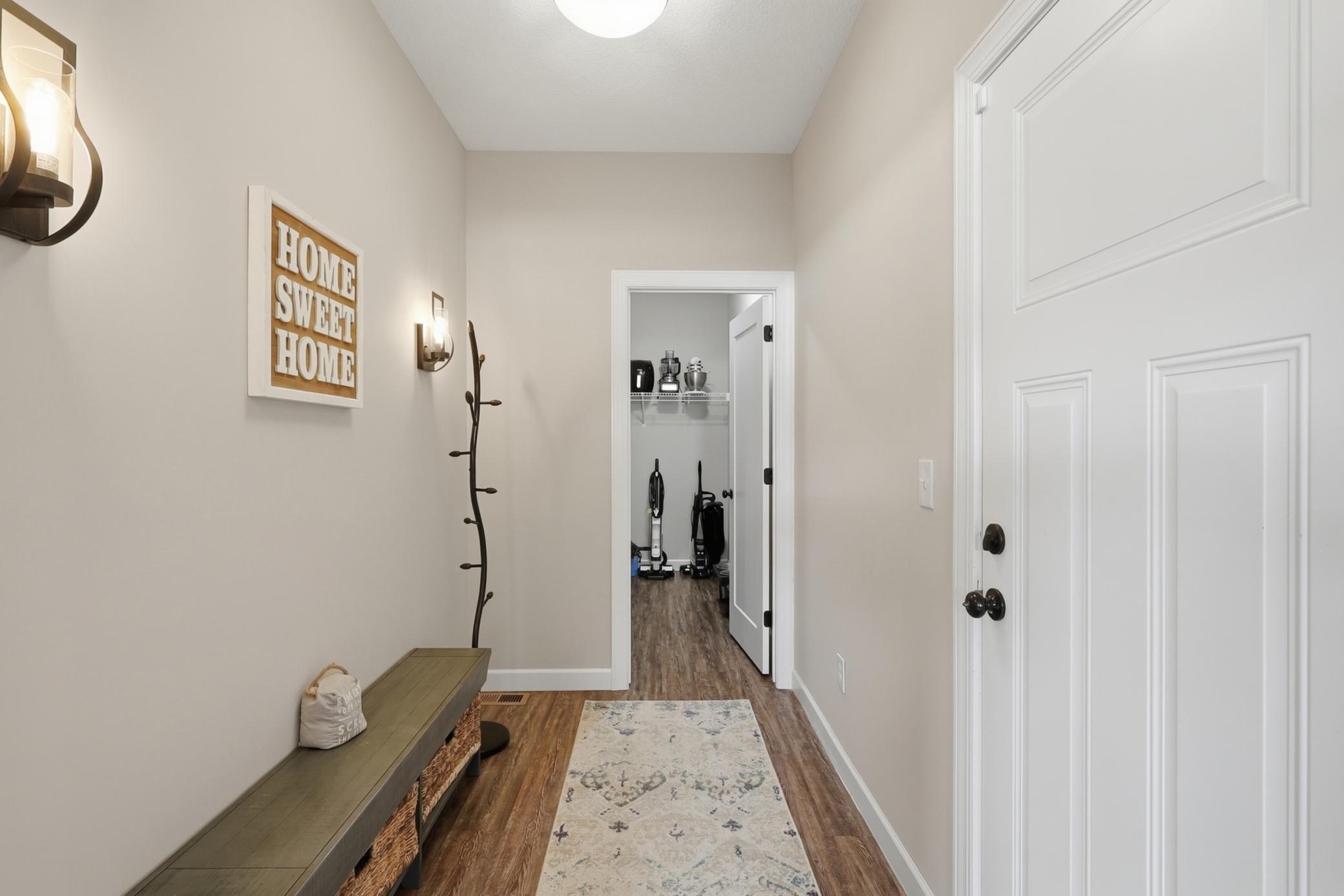Oversized Mud Area and Walk in Closet/Pantry