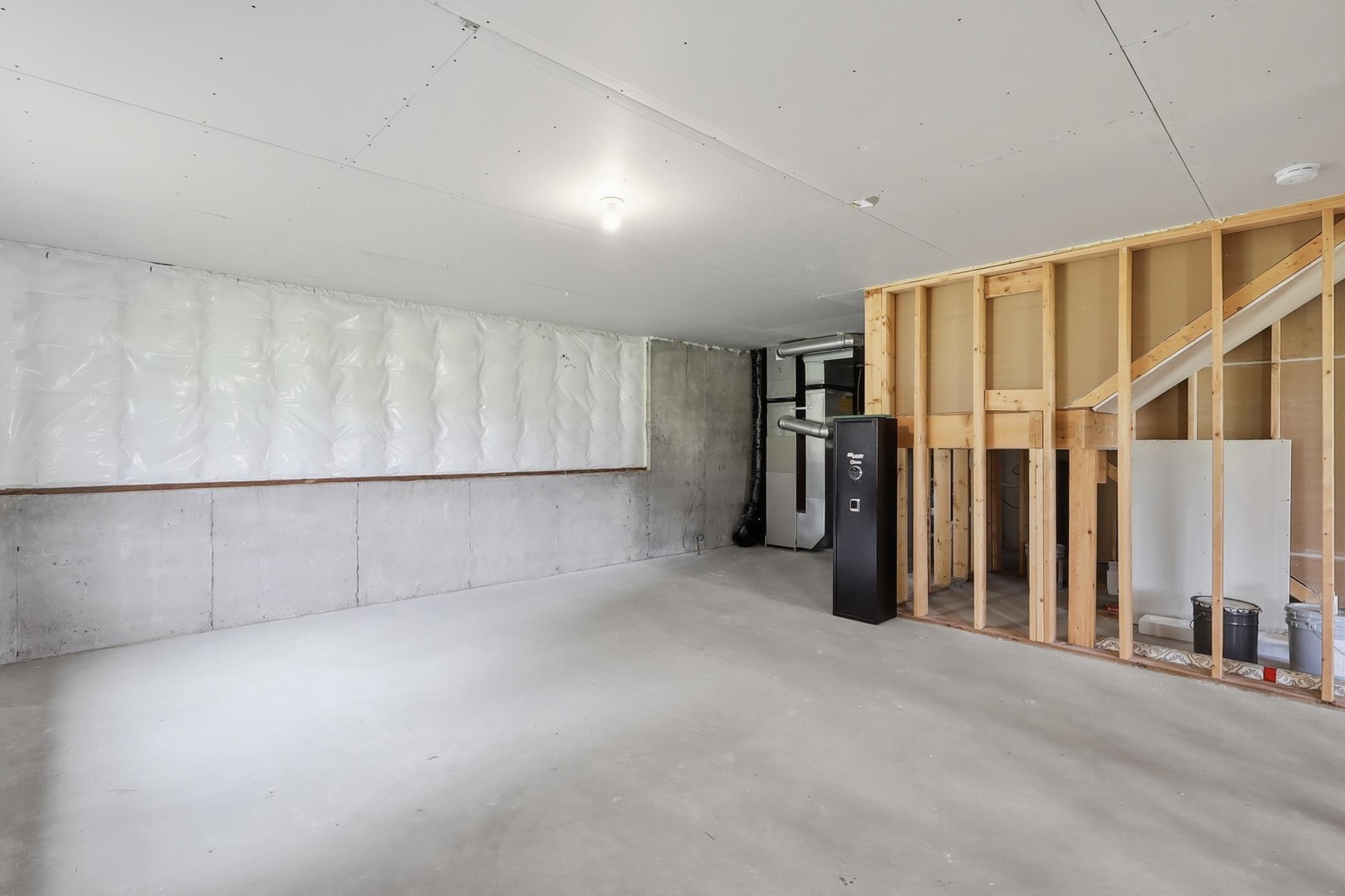 Unfinished basement offering approx 1,500 square feet ready for your vision!