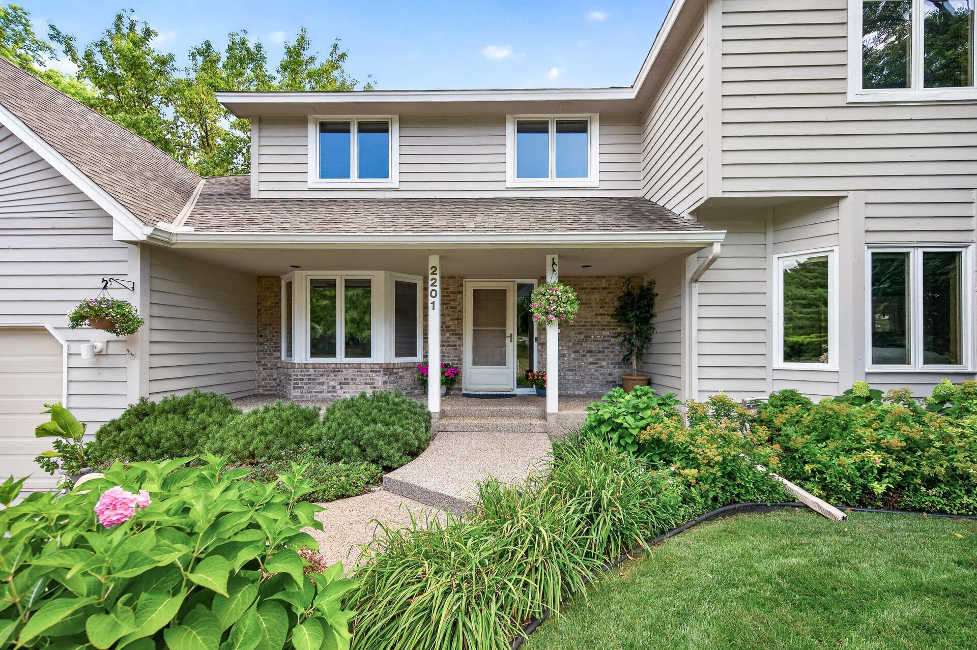 Gorgeous, well maintained gardens provide beauty all year long.