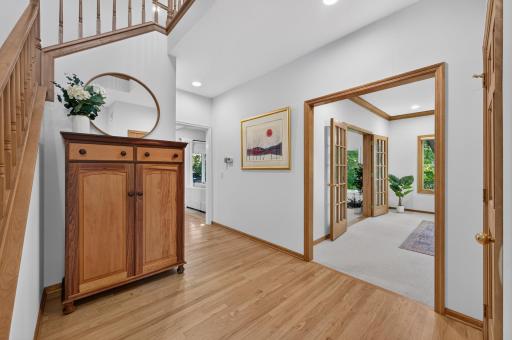 The foyer opens directly into the living room.