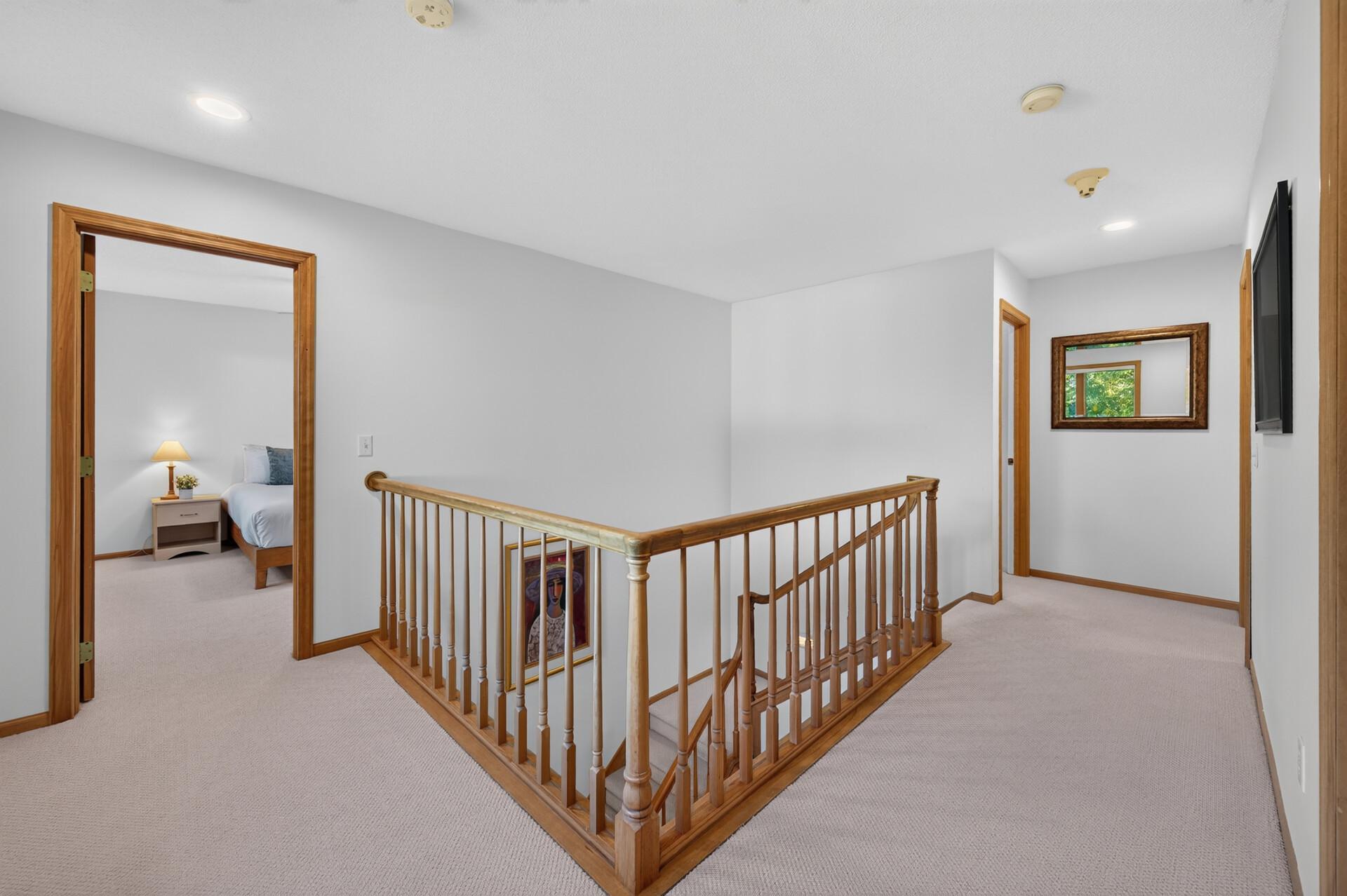 Open landing for the four upstairs bedrooms.