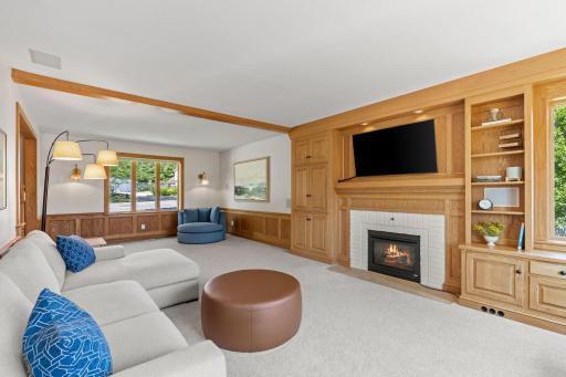 You'll find quality woodwork through this home including the beautiful built-ins in the living room next to the gas fireplace.