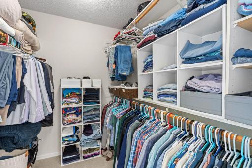 Large walk-in closet in the primary bedroom.