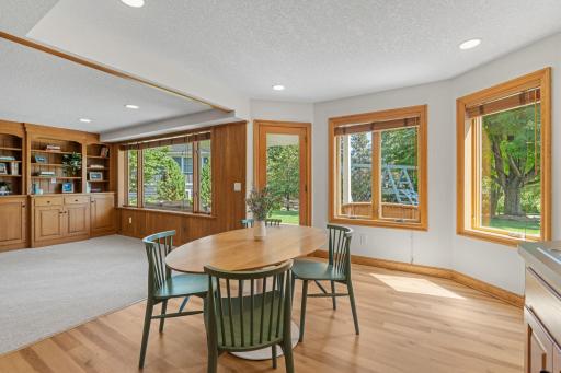 A great space for crafts, games, and entertaining near the wet bar.
