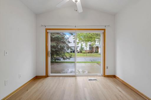 Patio door to good sized patio