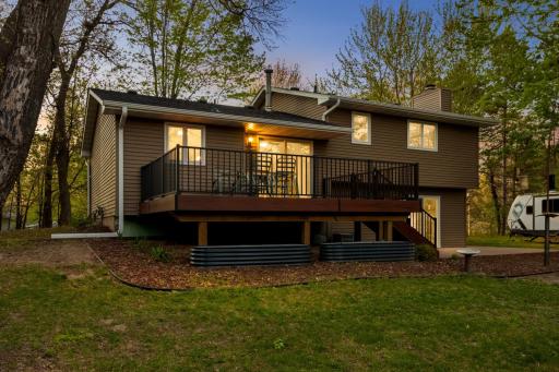 The setting offers a wonderful sense of privacy while providing plenty of space to enjoy the outdoors.