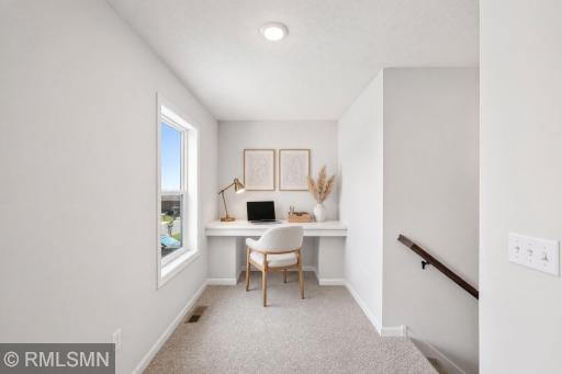 Virtually Staged - Convenient upper-level nook ideal for a home office or study area