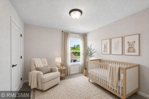 Virtually Staged - Versatile bedroom shown as a charming nursery