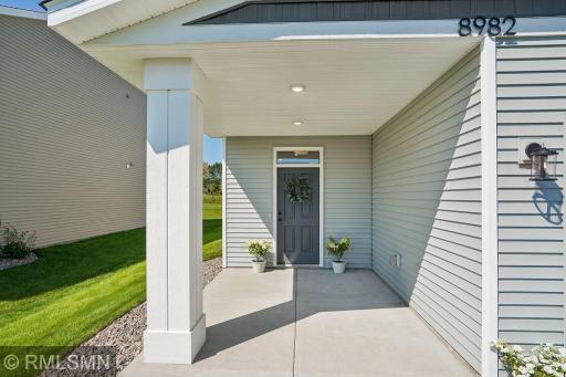 Covered front entry creates a welcoming first impression