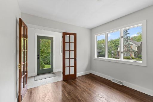 Bonus flex room offers versatile layout and direct access to outdoor space.