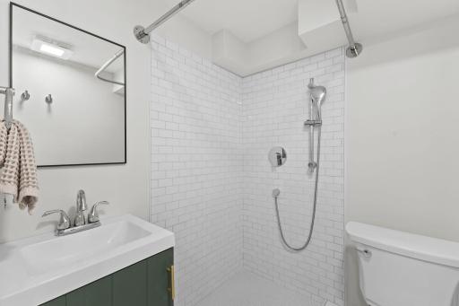Brand new bathroom on lower level is ready to enjoy.