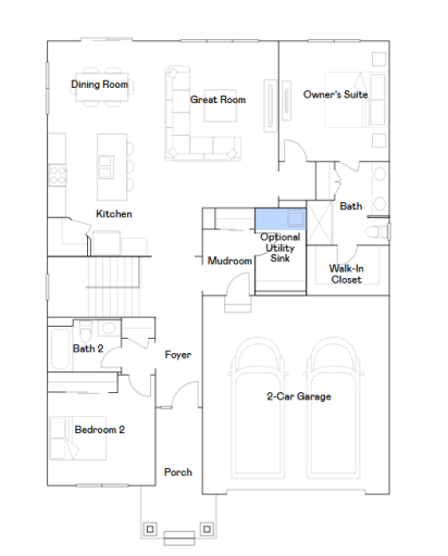 Cordoba main level floorplan.