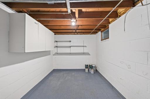 Storage area under kitchen addition