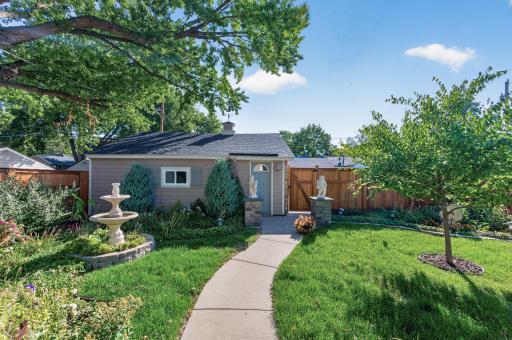 Sidewalk to garage