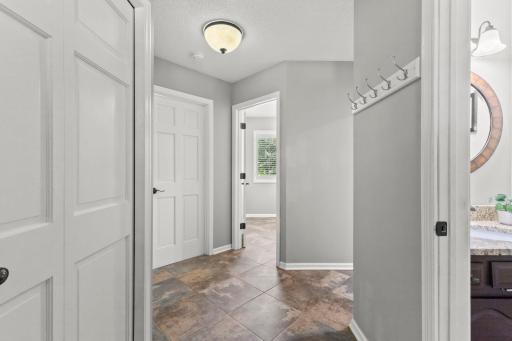 Mudroom entry from garage