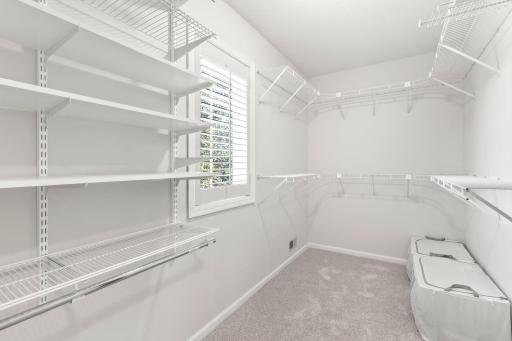 Large walk in closet in primary suite