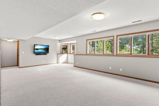 Oversize family room is light and bright