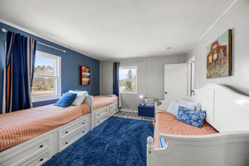 One of 2 large sized bedrooms on the upper level. You can sleep 3+ in this room if you are strategic!