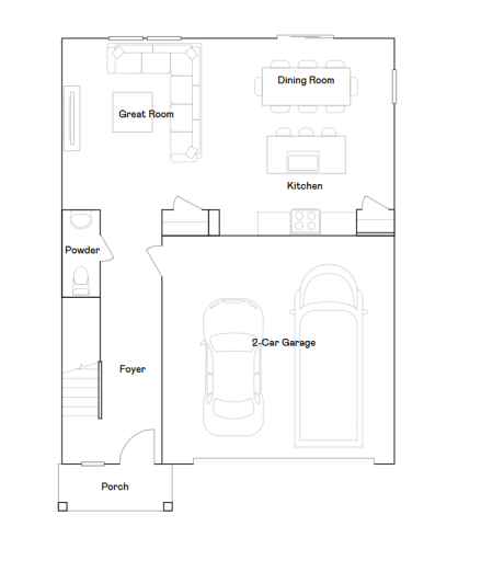 Aspen main level floorplan.