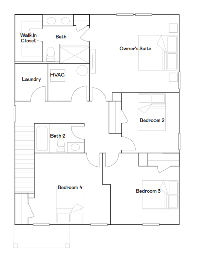Aspen upper level floorplan.