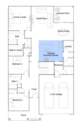 Birmingham main level floorplan.